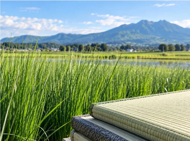 熊本の田んぼと畳
